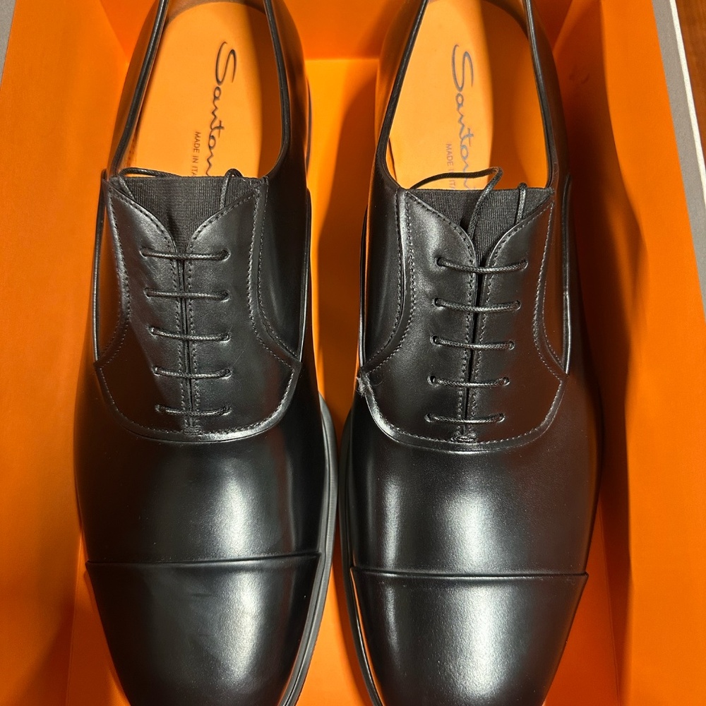 SANTONI MEN LEATHER SHOES